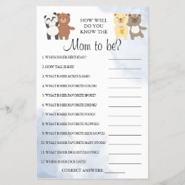 テディベアーママがゲームをしているとどれほど知っているか チラシ