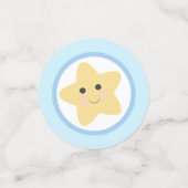 テディベアームーンクラウドスターズスター男の赤ちゃんシャワー コンフェッティ (スモール正面)