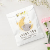 テディベアームーンニュートラルベビーシャワーありがとう フェイバーバッグ (封をした状態)