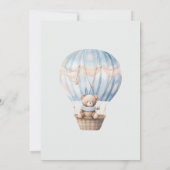 テディベアームーンビー待ちベイビーシャワー 招待状 (裏面)