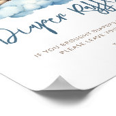 テディベアームーンベビーシャワーおむつラッフル ポスター (角)