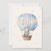 テディベアームーンベビーシャワーサンキューカード サンキューカード (裏面)