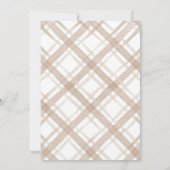 テディベアームーンベージュベビー男女兼用シャワー 招待状 (裏面)