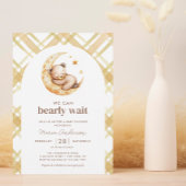 テディベアームーン男女兼用ベビーシャワー 招待状