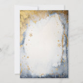 テディベアームーン、星の水の色ベビーシャワー 招待状 (裏面)