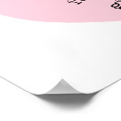 テディベアーラブベビーガールシャワー ポスター (角)