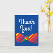 テディベアーレインボーキュート1歳の誕生日パーティー カード (黄色い花)