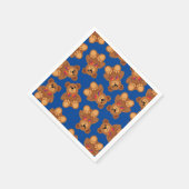 テディベアーレインボーキュート1歳の誕生日パーティー スタンダードカクテルナプキン (角)