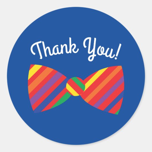 テディベアーレインボーキュート1歳の誕生日パーティー ラウンドシール (正面)