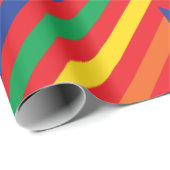 テディベアーレインボーキュート1歳の誕生日パーティー ラッピングペーパー (ロールコーナー)