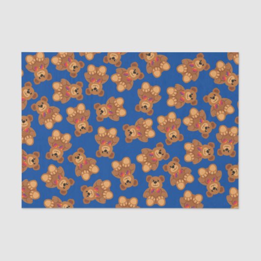 テディベアーレインボーキュート1歳の誕生日パーティー 薄葉紙 (正面)