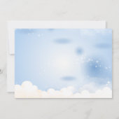 テディベアーレインボーボーイズ赤ちゃんシャワー 招待状 (裏面)