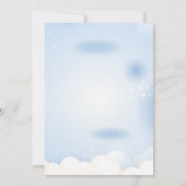 テディベアーレインボーボーイズ赤ちゃんシャワー 招待状 (裏面)