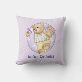 テディベアーレター0モノグラム枕 クッション