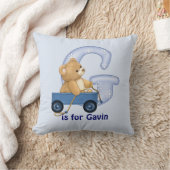 テディベアーレターGモノグラム枕 クッション (ブランケット)