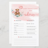 テディベア予測とアドバイスカードゲーム (正面/裏面)