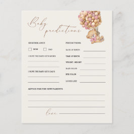 テディベア予測とアドバイスベビーシャワーゲーム