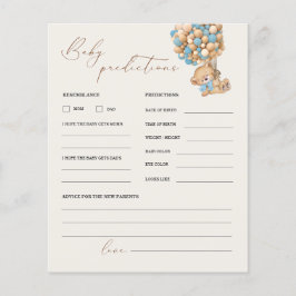 テディベア予測とアドバイスベビーシャワーゲーム