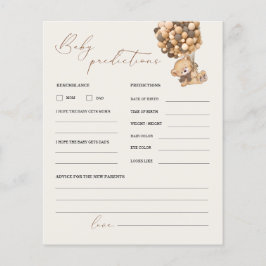 テディベア予測とアドバイスベビーシャワーゲーム