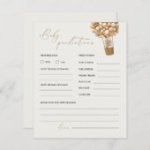 テディベア予測とアドバイスベビーシャワーゲーム (正面/裏面)