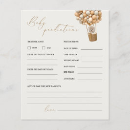 テディベア予測とアドバイスベビーシャワーゲーム