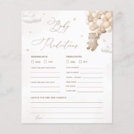 テディベア予測&アドバイスベビーシャワーゲーム