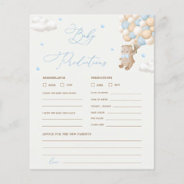 テディベア予測&アドバイスベビーシャワーゲーム