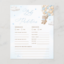 テディベア予測&アドバイスベビーシャワーゲーム