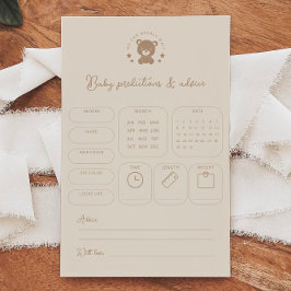 テディベア予測&アドバイスベビーシャワーゲーム