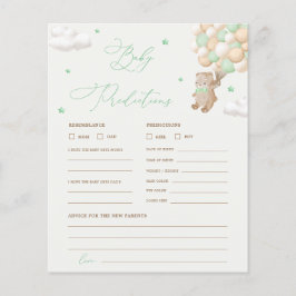 テディベア予測&アドバイスベビーシャワーゲーム