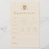 テディベア予測&アドバイスベビーシャワーゲーム (正面)