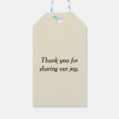 テディベア付きバラメッセージカード ギフトタグ (裏面)