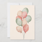 テディベア任意の年齢の誕生日の招待カード 招待状 (裏面)