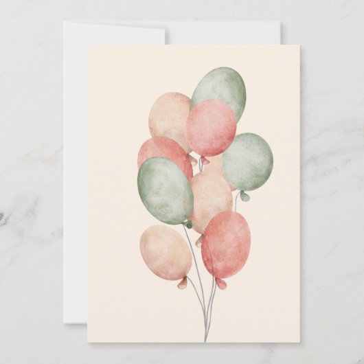 テディベア任意の年齢の誕生日の招待カード 招待状 (裏面)