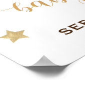 テディベア保持バルーン金ゴールドベージュウェルカム ポスター (角)