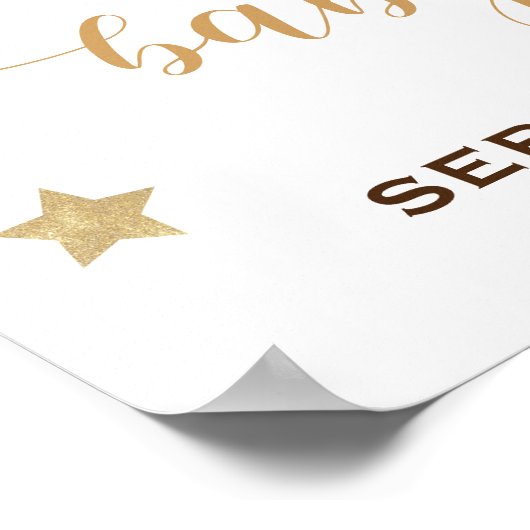 テディベア保持バルーン金ゴールドベージュウェルカム ポスター (角)