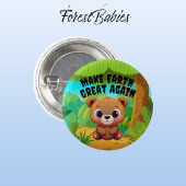 テディベア再び環境素晴らし的に地球を作🧸 缶バッジ