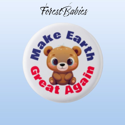 テディベア再び環境素晴らし的に地球を作🧸 缶バッジ