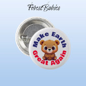 テディベア再び環境素晴らし的に地球を作🧸 缶バッジ