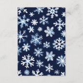 テディベア冬の男の子の赤ちゃんシャワー本ベビー エンクロージャーカード (裏面)