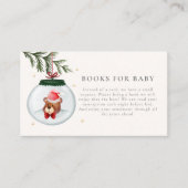 テディベア冬の赤ちゃんシャワーベビー エンクロージャーカード (正面)