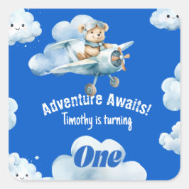 テディベア初誕生日コースのチャートイン スクエアシール