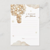 テディベア初誕生日タイムカプセルマッサージ エンクロージャーカード (正面)