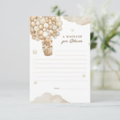 テディベア初誕生日タイムカプセルマッサージ エンクロージャーカード (スタンド正面)