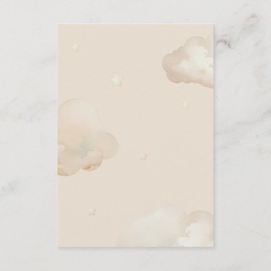 テディベア初誕生日タイムカプセルマッサージ エンクロージャーカード (裏面)