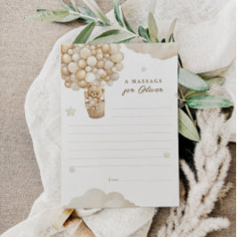 テディベア初誕生日タイムカプセルマッサージ エンクロージャーカード