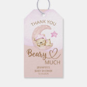 テディベア女の子のベビーベアありがとうございました ギフトタグ (裏面)