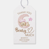 テディベア女の子のベビーベアありがとうございました ギフトタグ (裏面)