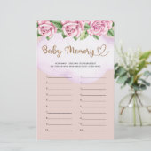 テディベア女の子の赤ちゃんシャワーベビーメモリ (スタンド正面)