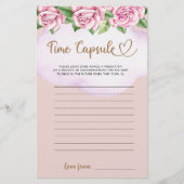 テディベア女の子の赤ちゃんシャワー時間カプセル (正面)